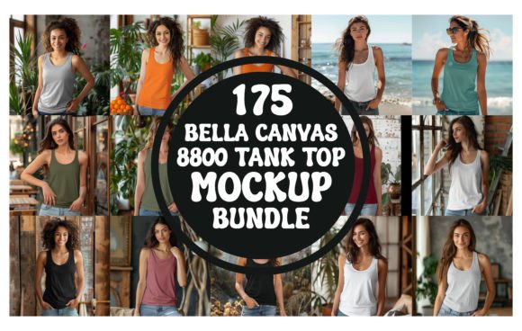 Bella Canvas 8800 Tank Top Mockup Bundle