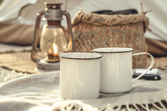 Camping White Mugs Mockup Review