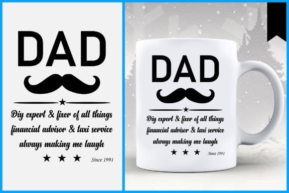 Father’s Day Mug Design for Dad – A Graphic Asset for Branding
