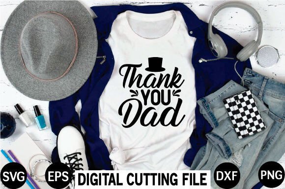 Thank You Dad Graphics for Print Templates