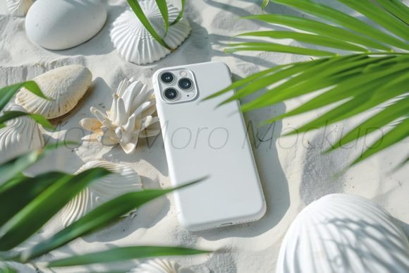Tropical Summer Phone Cases Mockup for Branding and Packaging