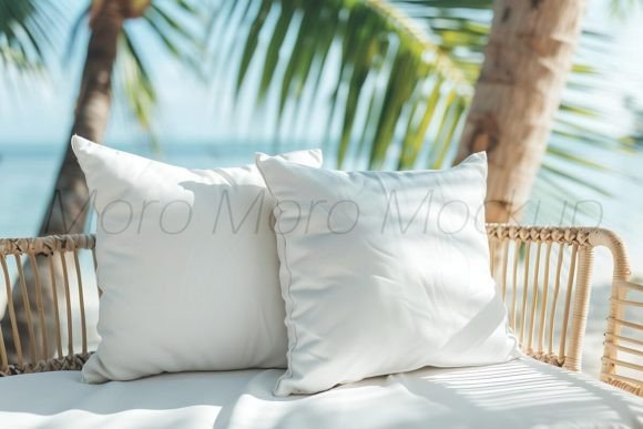 Tropical Summer Pillows Mockup Graphics for Pillows Amp Creations