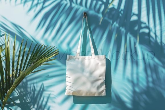Tropical Summer Tote Bags Mockup for Graphic Design Projects